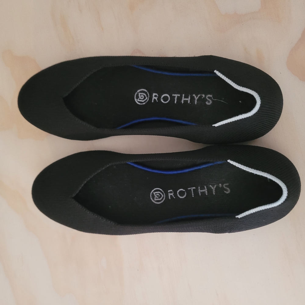 Rothy's Black Ballet Flats size 8.5